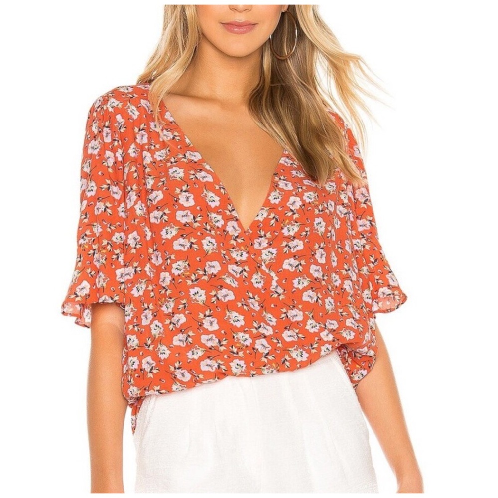 Sanctuary Garden Party Floral Wrap Front Top